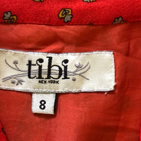 TIBI NEW YORK Red long sleeve blouse - Picture 6 of 8